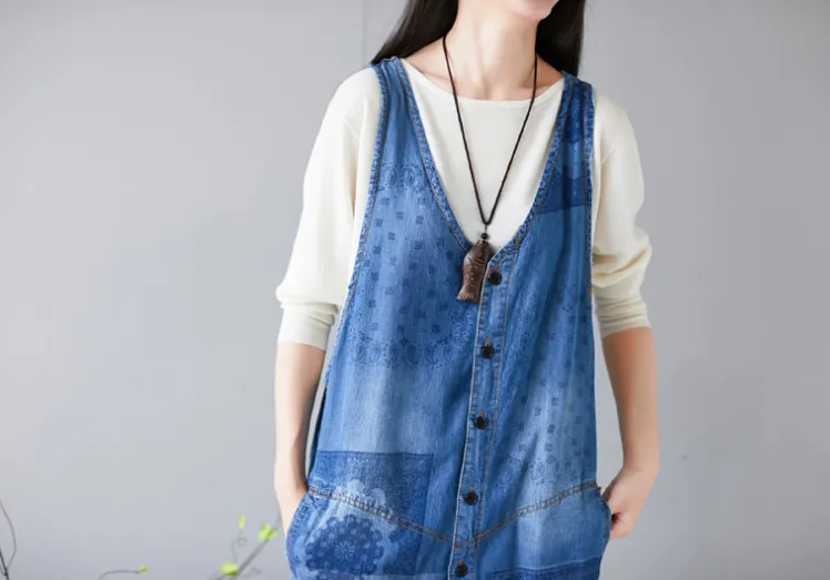 Denim Summer Denim Overall Loose Women Jumpsuits CNHK08024