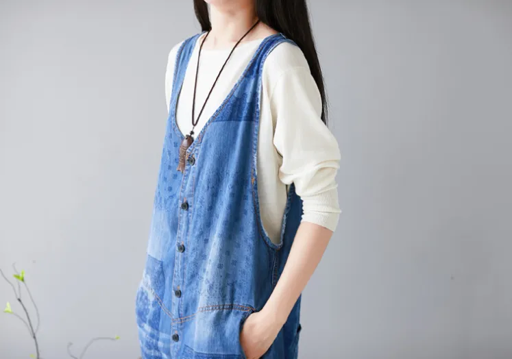 Denim Summer Denim Overall Loose Women Jumpsuits CNHK08024