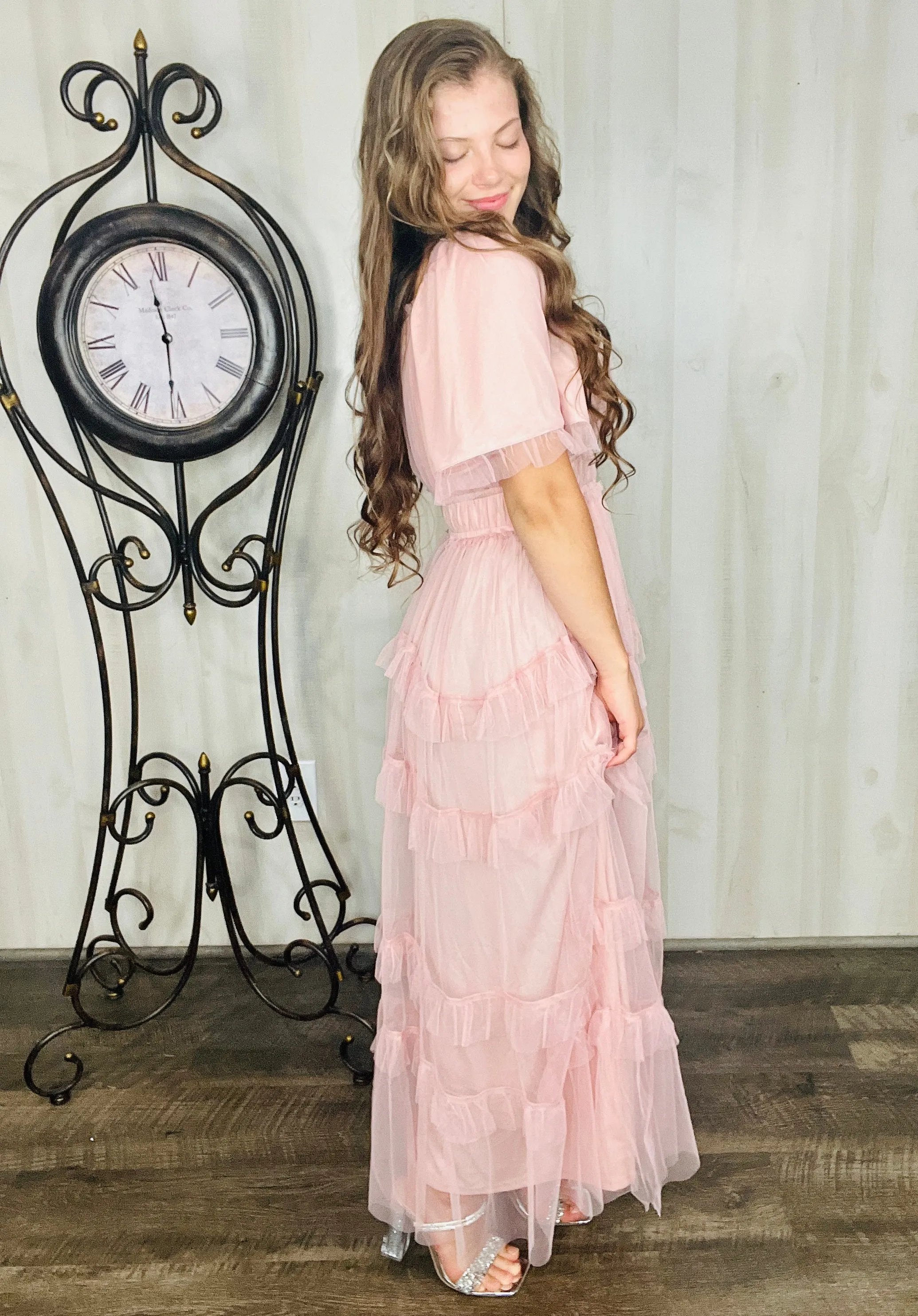 Dreaming Princess Maxi Dress- Pink