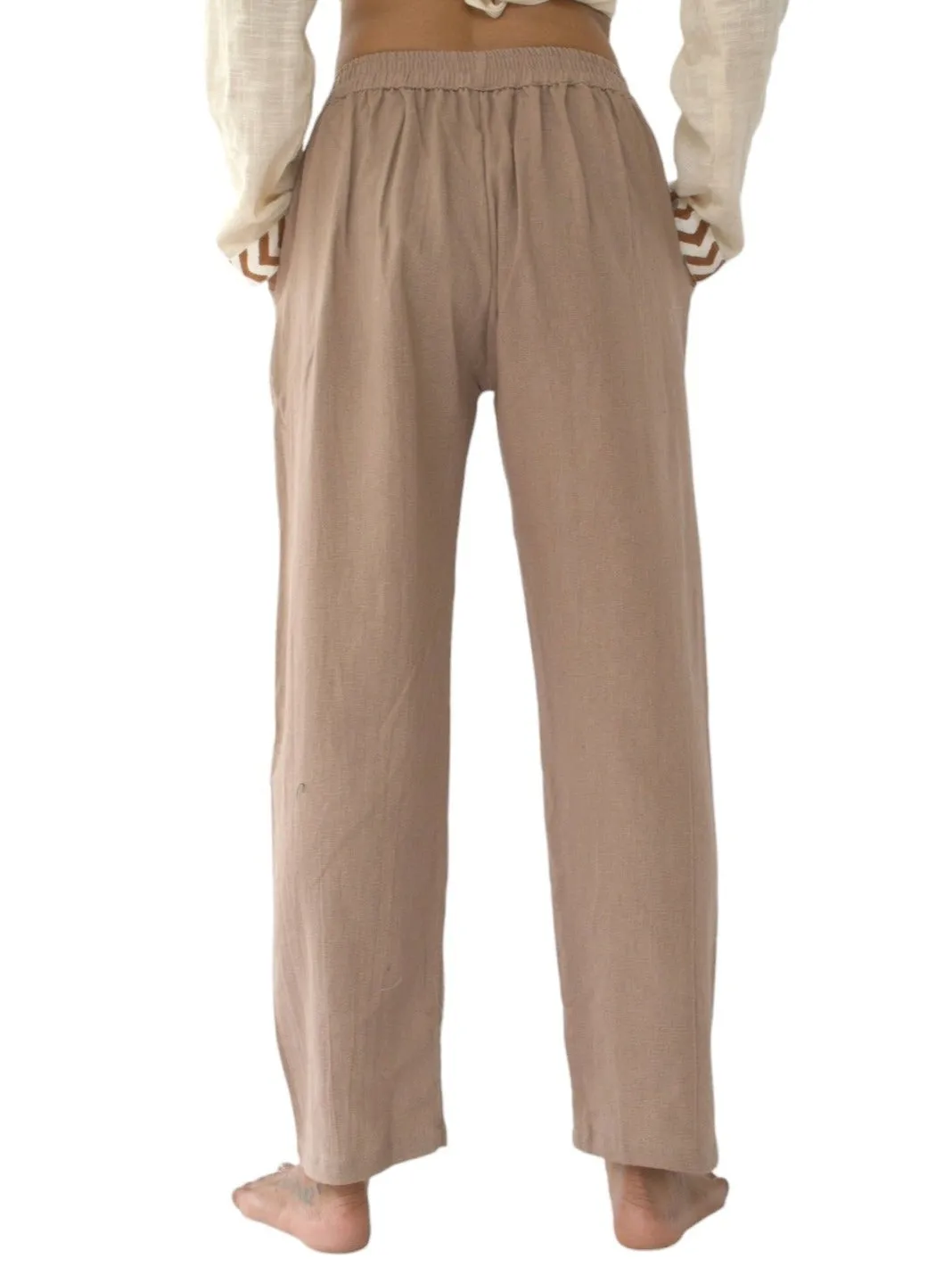 Dusty Rose Unisex Organic Cotton Free Size Trousers