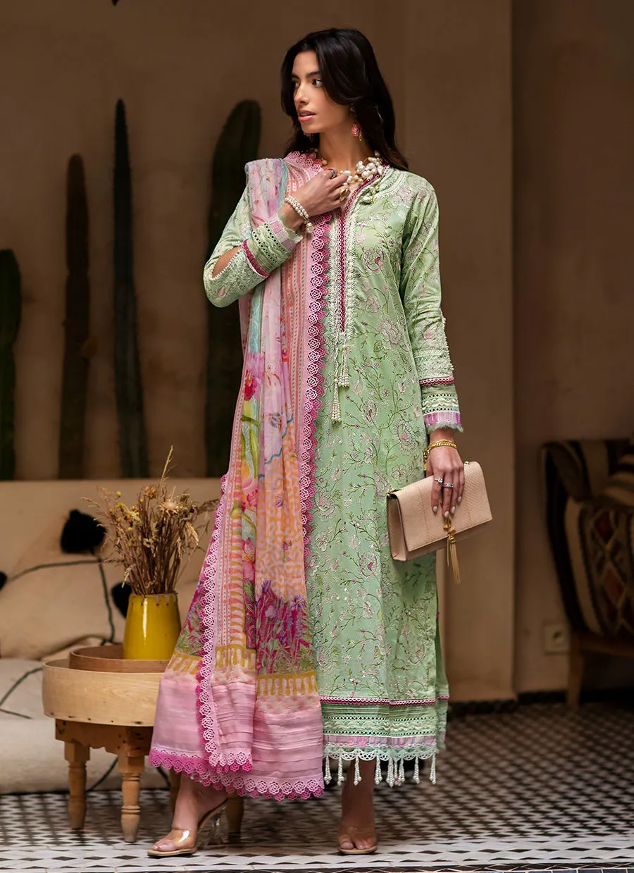 Farah Talib Aziz Luxury Lawn Collection 2023 – Mint Debbagh