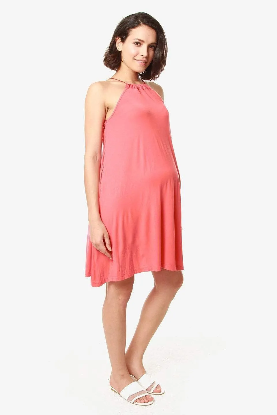 Fianna Sleeveless Bamboo Cotton Nursing Dress Tulip