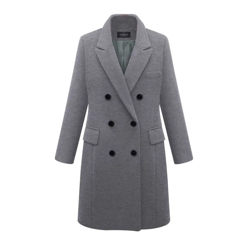 Funki Buys | Jackets | Women's Long Slim Wool Blend Coat