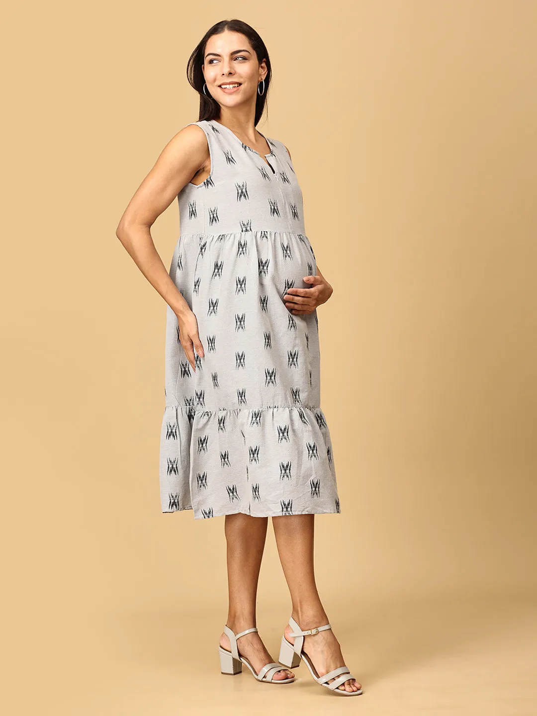 Grey Sands Maternity and Nursing Kurti Dress