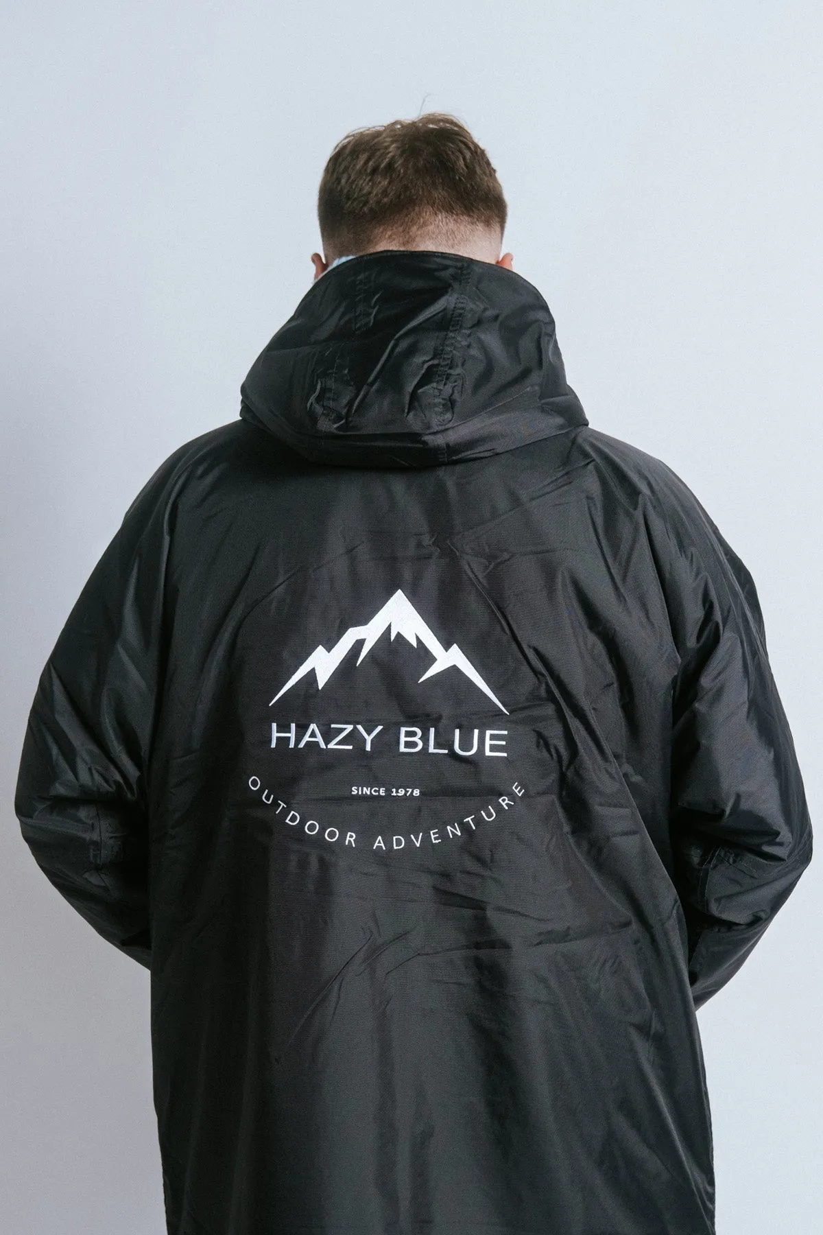 Hazy Blue Waterproof Adults All Weather Changing Robe - Newquay