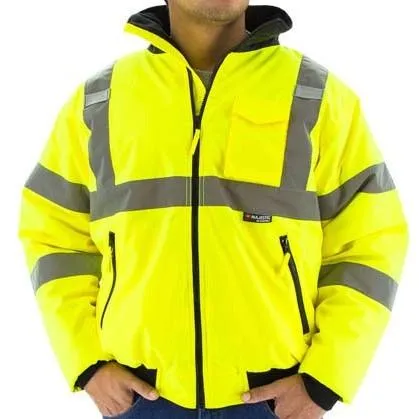 High Visibility Waterproof Jacket with Quilted Liner and Reflective Striping - Majestic