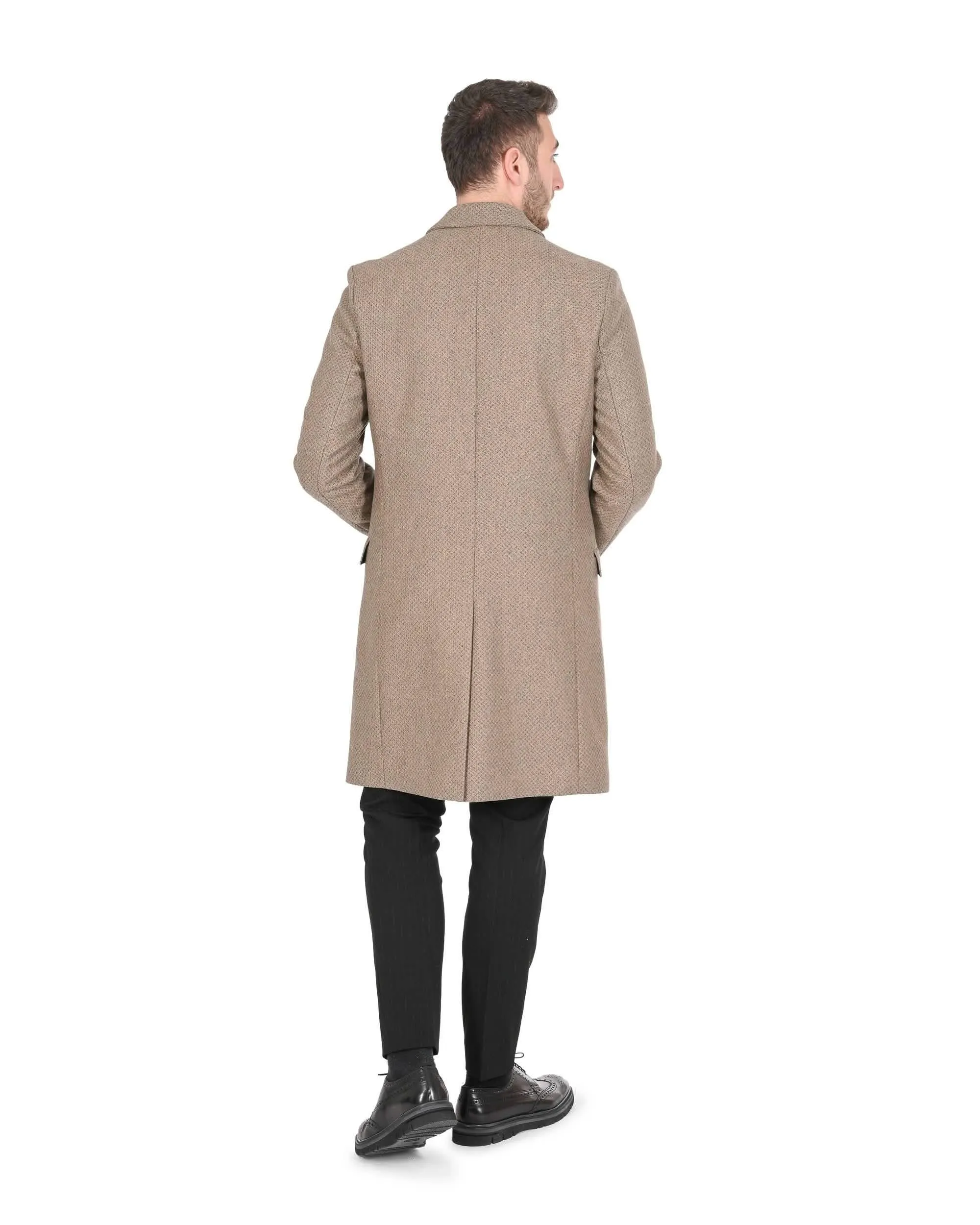 Hugo Boss Men's Premium Beige Overcoat for Elegant Style