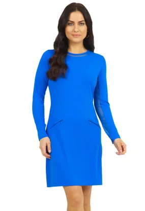 IBKUL Dress Long Sleeve Blue