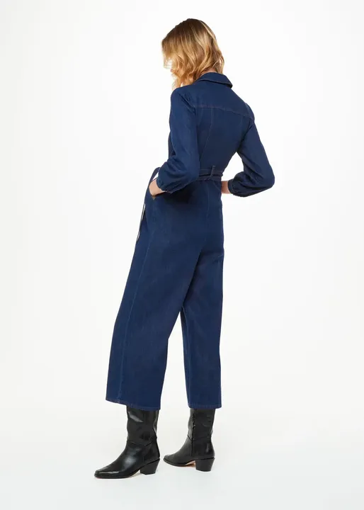 Joni Denim Belted Jumpsuit