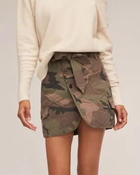 Katrina Quilted Camo Mini Skirt