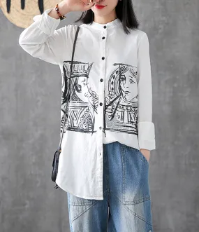 Length Sleeve Summer Women Casual Blouse Cotton Linen Shirts Tops DZA2006135