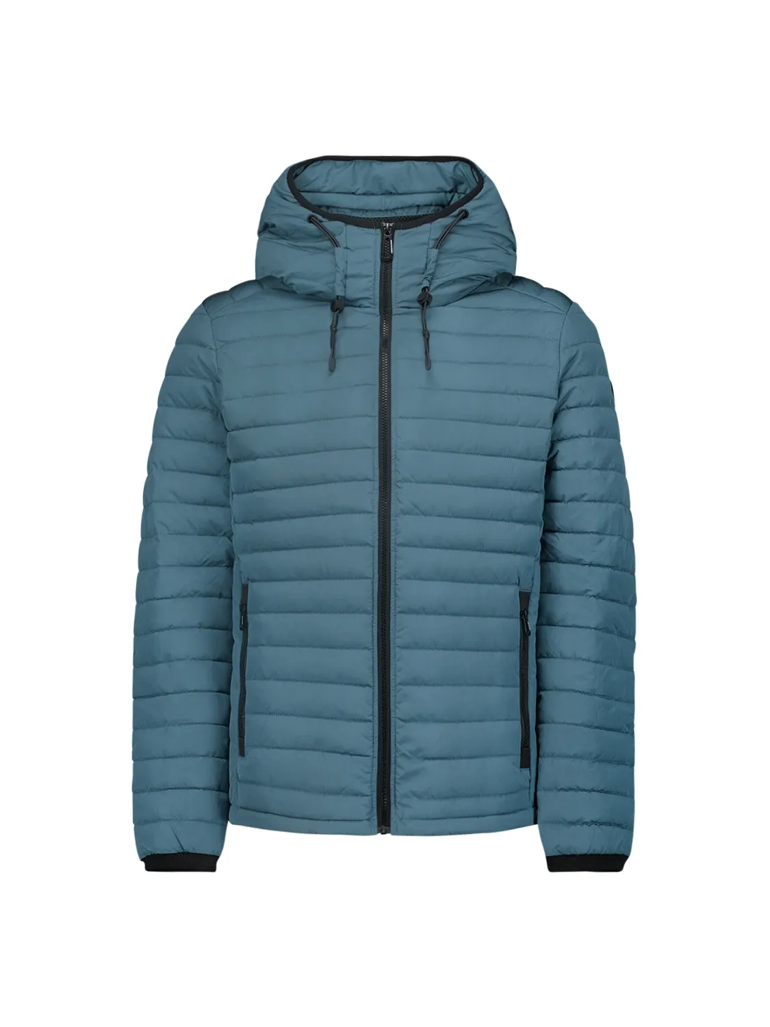 Lightweight Quilted Jacket with Hood and Adjustable Drawstrings: Functional and Stylish | Shadow Blue