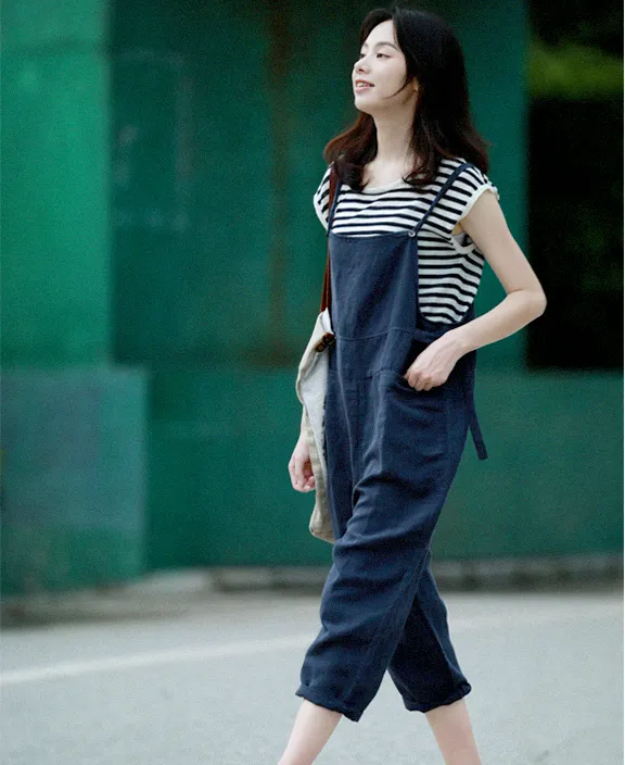 Linen Summer Autumn Women Casual Pants with Pockets GJ2004302