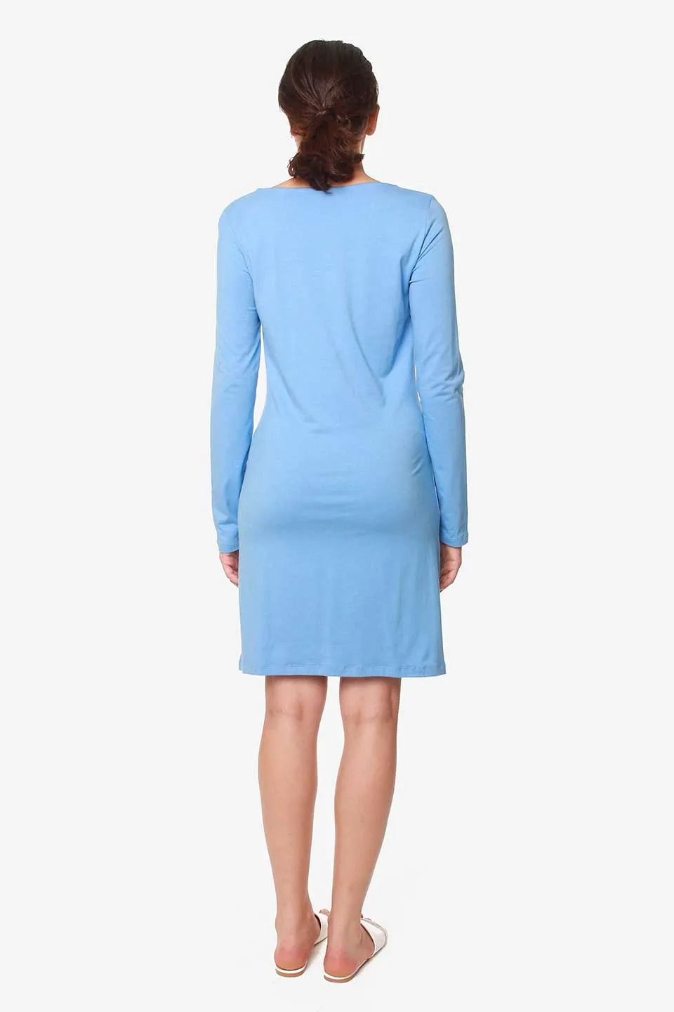 Long Sleeves Beatrisa Twisted Maternity Dress Perry