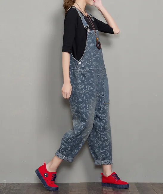 Loose Denim Casual Spring Denim Overall Women Jumpsuits  QYCQ36