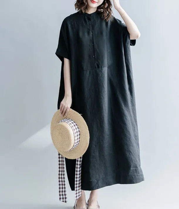 Loose Summer Cotton Linen Spring Women Dresses QZ200535