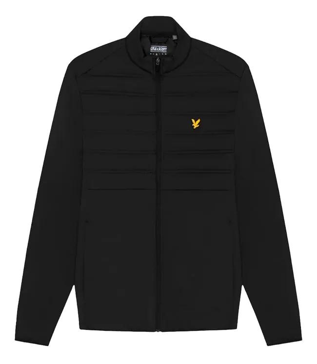 Lyle and Scott Mens Sports Hybrid Double Baffle Jacket Jet Black