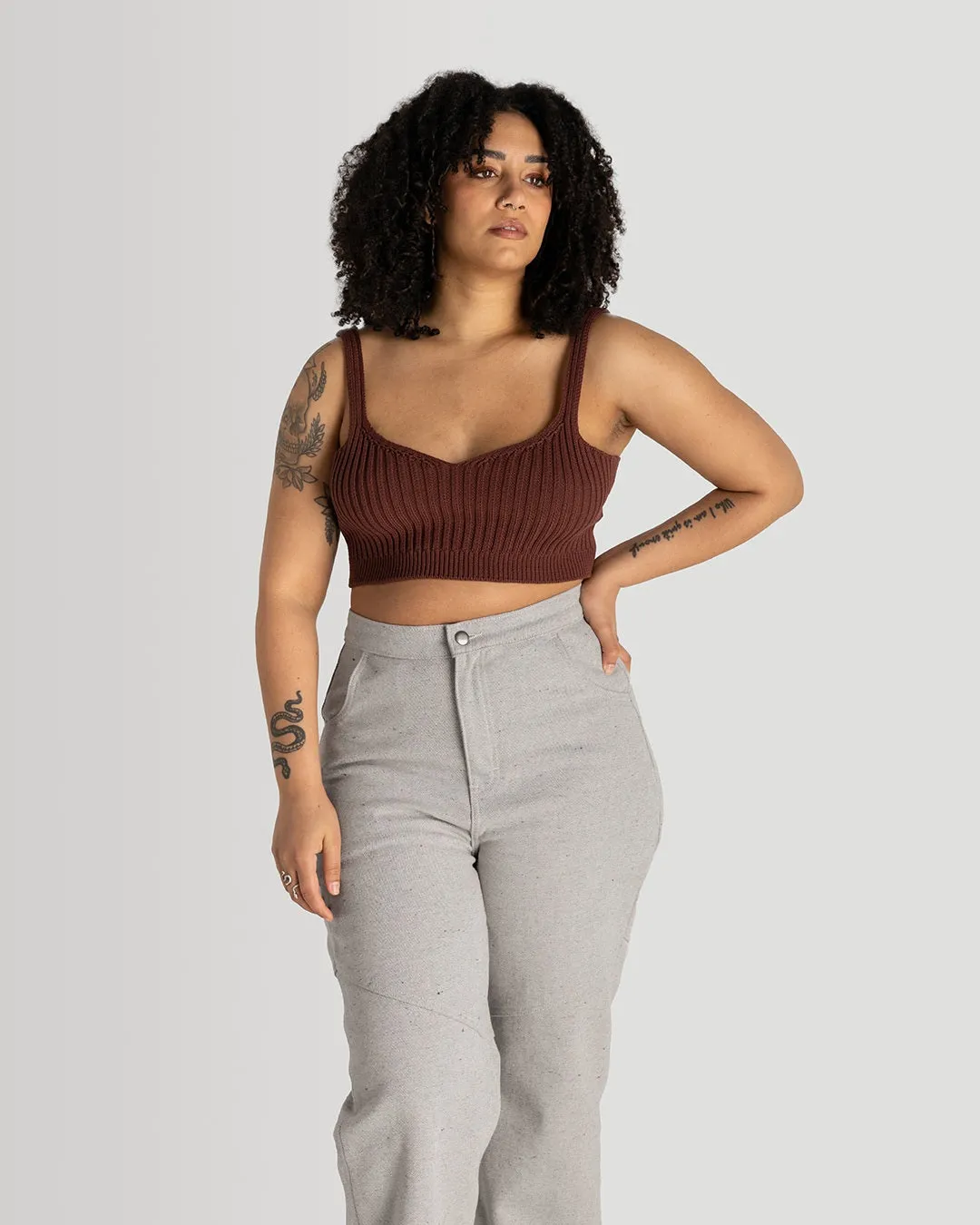 Maroon Knit Bralette | XS-3X