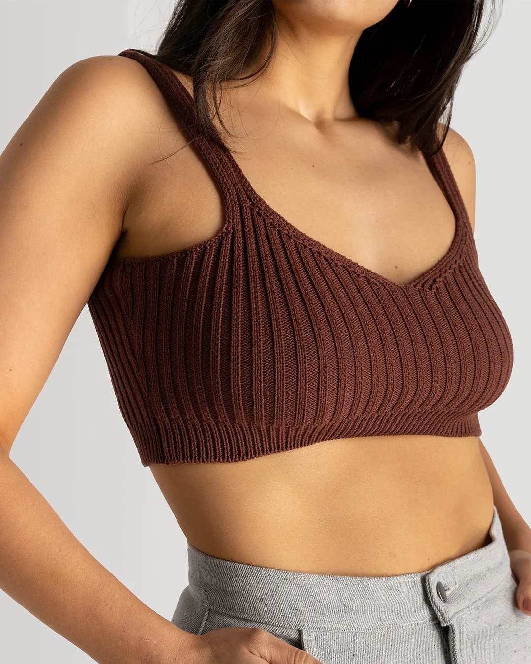 Maroon Knit Bralette | XS-3X