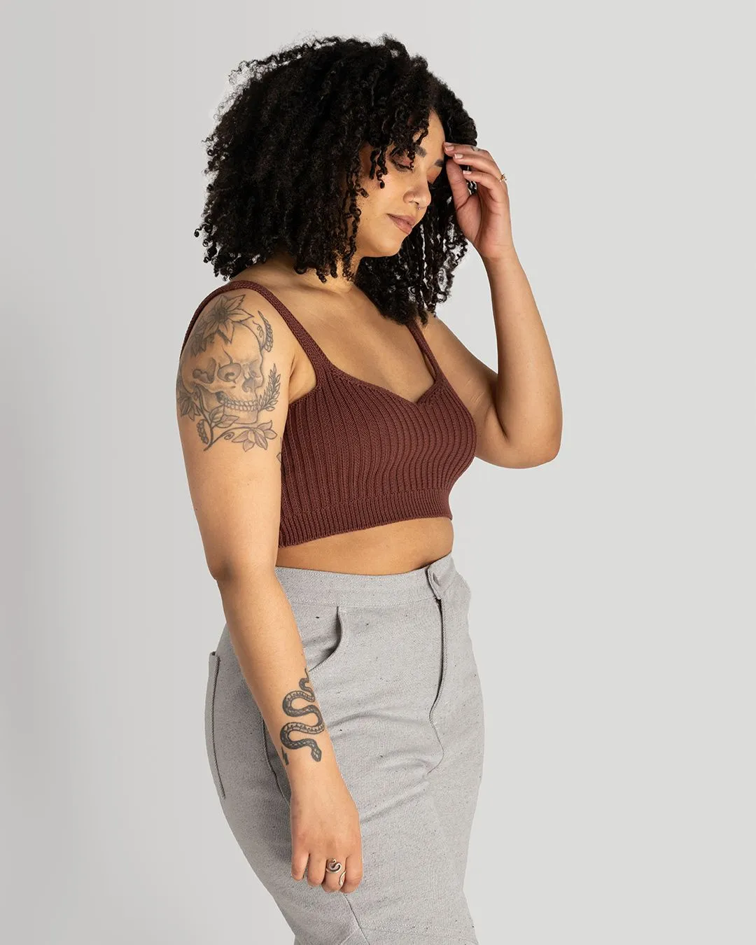 Maroon Knit Bralette | XS-3X