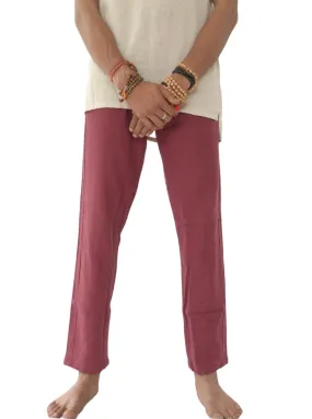 Maroon Unisex Organic Cotton Free Size Trousers