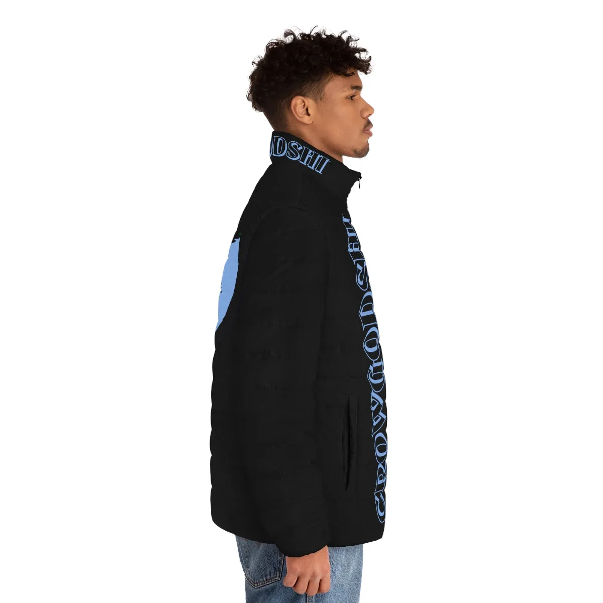 Men's 3rd GEN Puffer Jacket, BLACK W/ CAROLINA BLUE LOGO