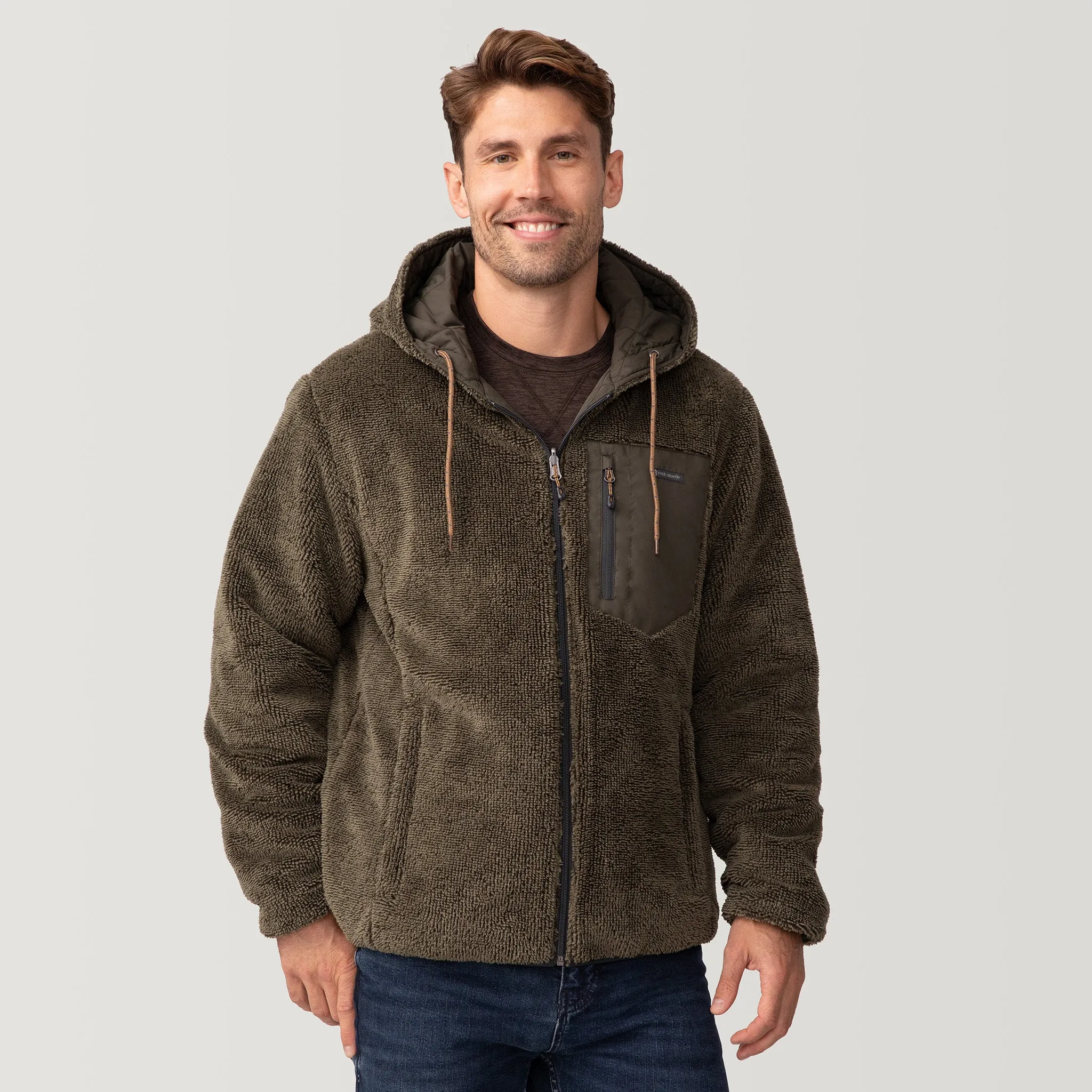 Men's Atlas Hooded Quilted Reversible Sherpa Jacket