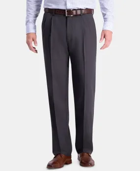 Men's Cool 18 Pro Stretch Dress Pants Regular Fit Flared Waist Pleated Haggar , multi