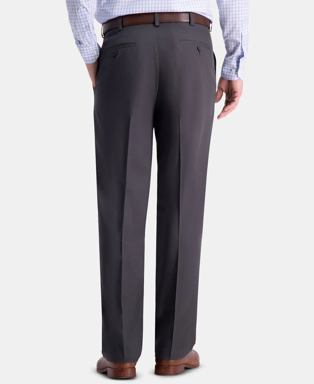 Men's Cool 18 Pro Stretch Dress Pants Regular Fit Flared Waist Pleated Haggar , multi