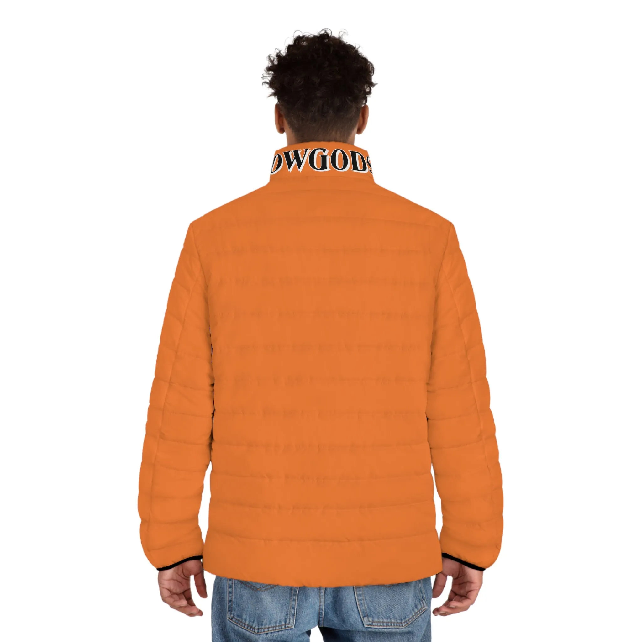 Men's CROWGODSHI Puffer Jacket, LIGHT ORANGE