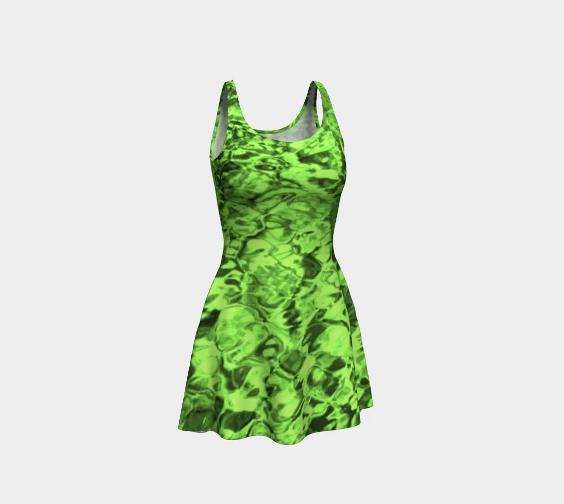 Mermaid Spandex Dress - STYLE Skater - COLOR Green Water