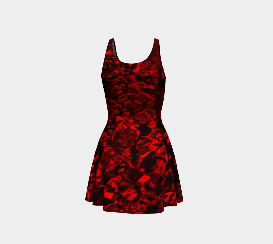 Mermaid Spandex Dress - STYLE Skater - COLOR Red Water