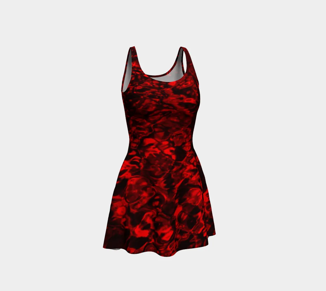 Mermaid Spandex Dress - STYLE Skater - COLOR Red Water