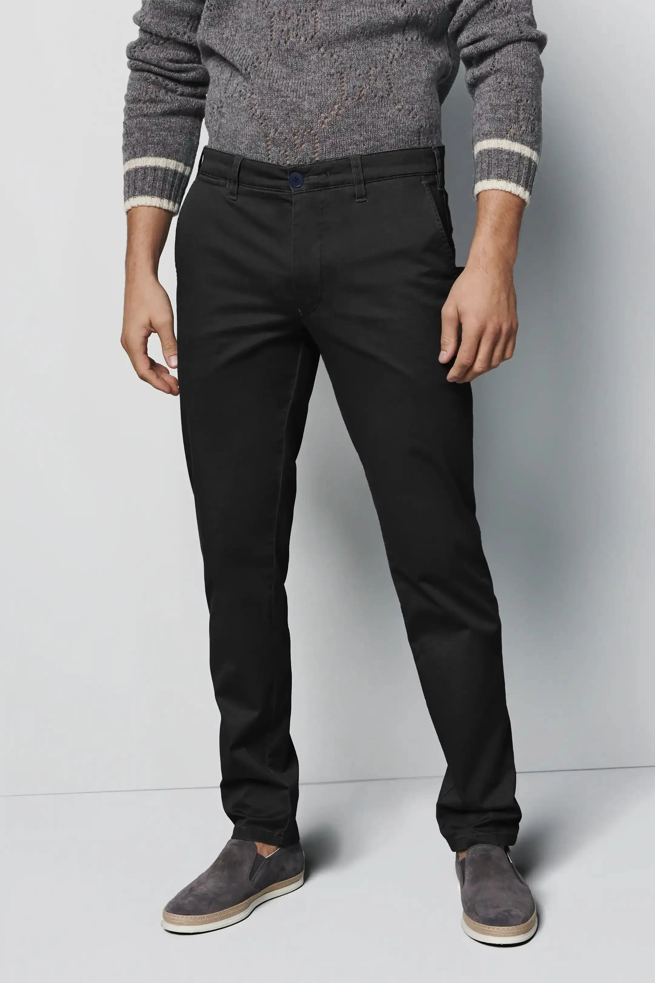 MEYER M5 Jeans - 6001 Soft Stretch Cotton Chinos - Black