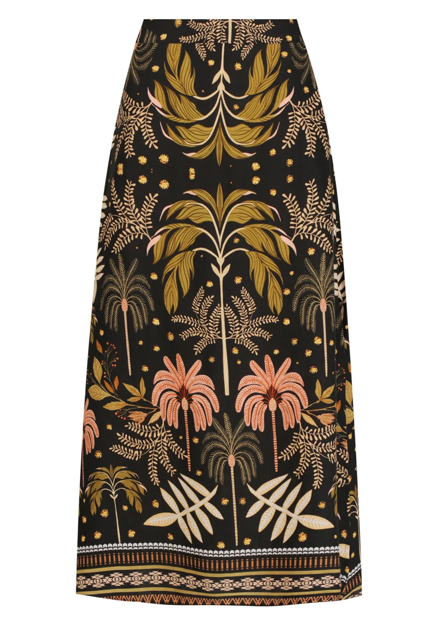 Midnight Tropical Maxi Skirt