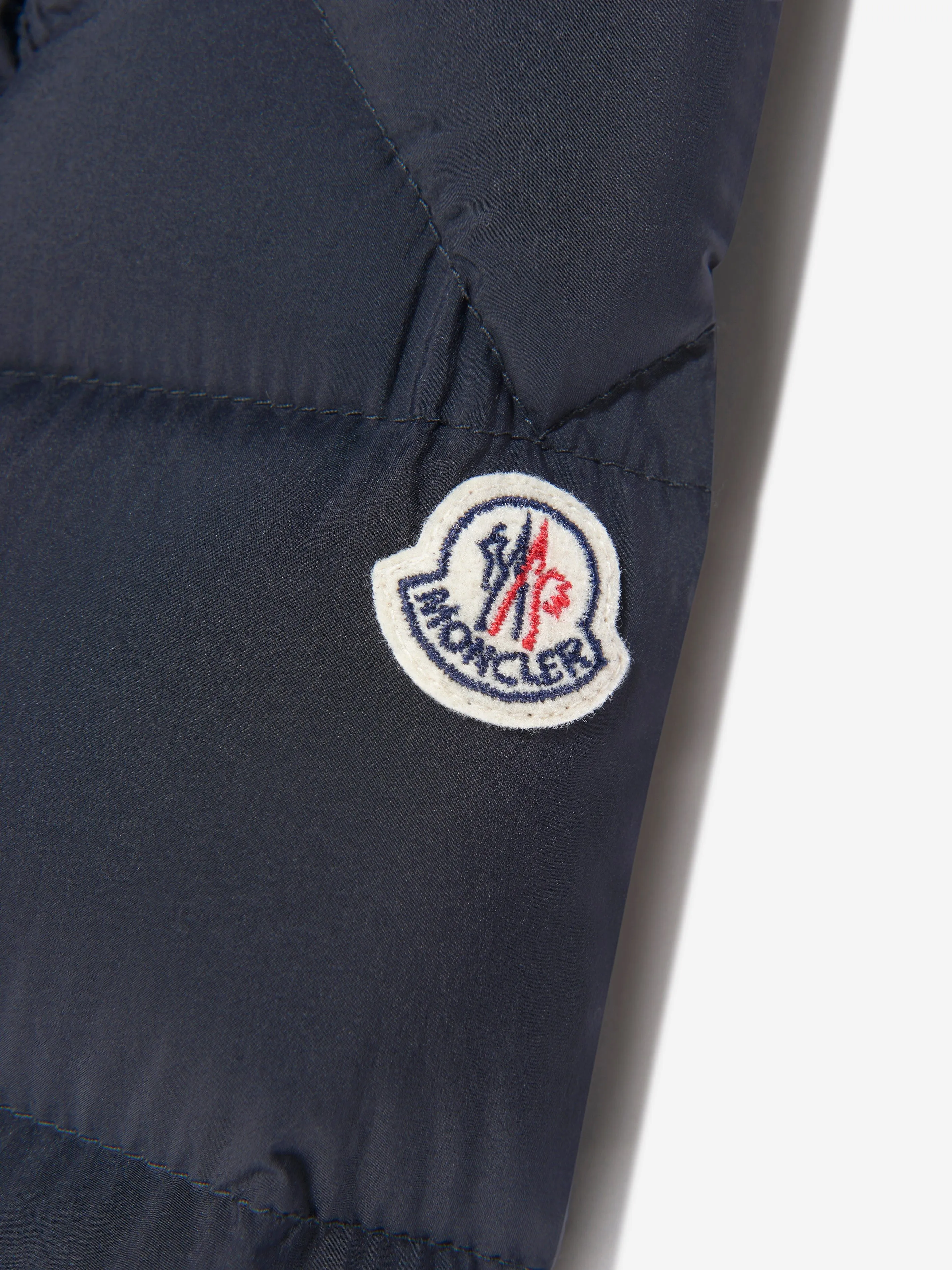 Moncler Enfant Boys Down Victor Bomber Jacket in Navy