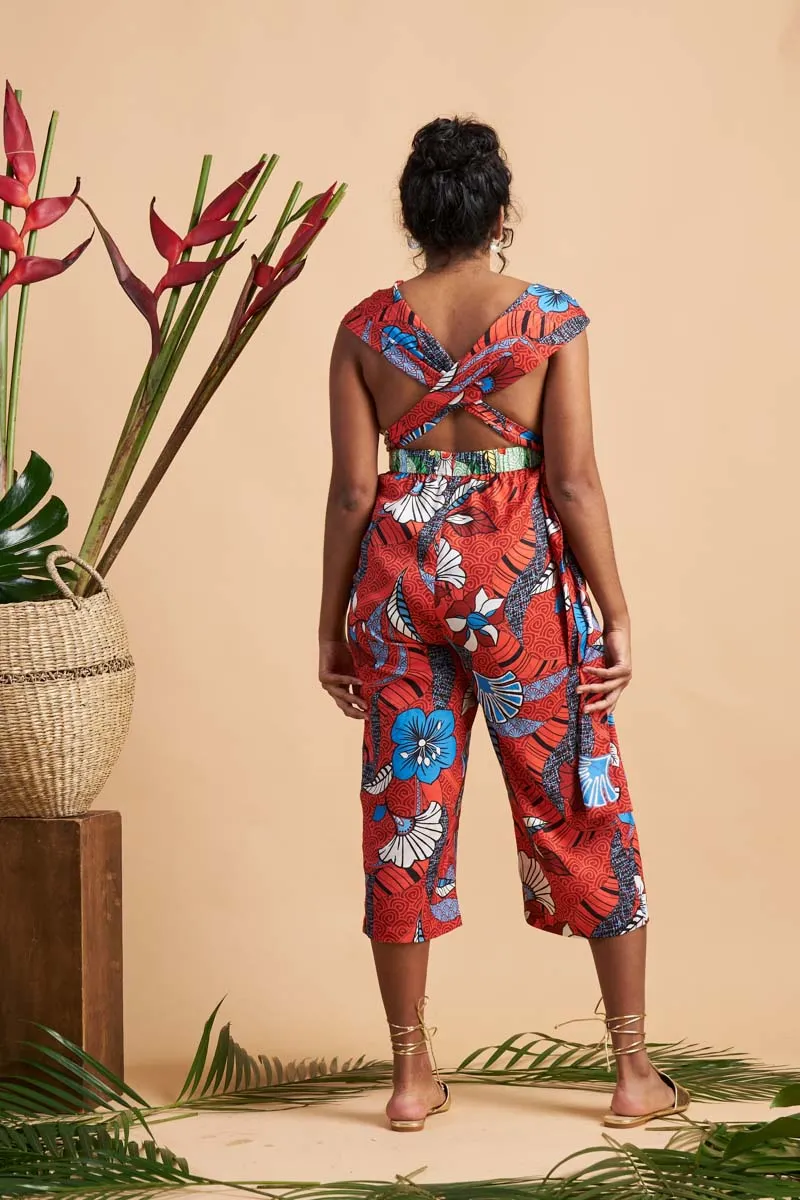 Moya Culottes Infinity Jumpsuit - Red ASA HANA - OA OG