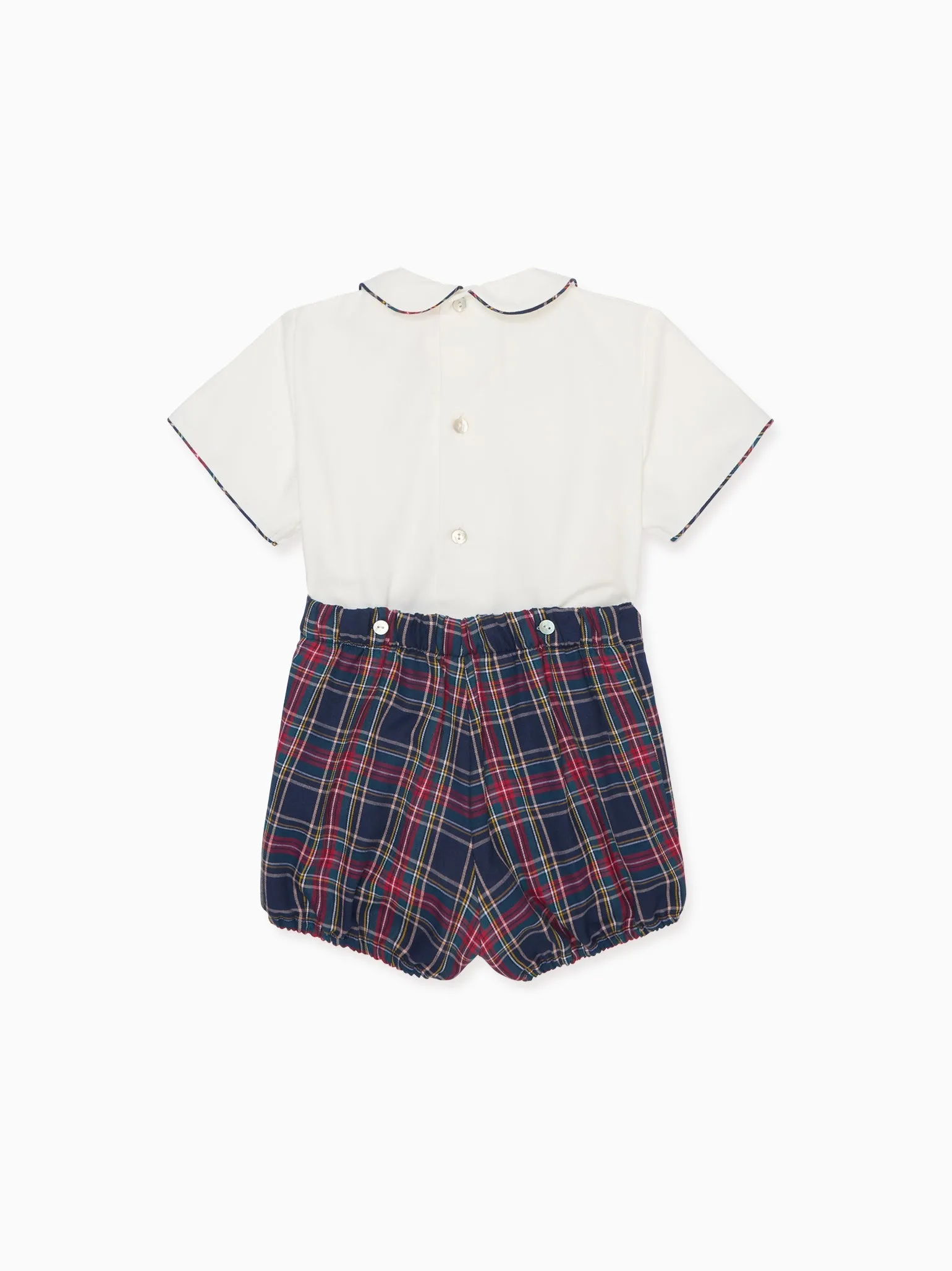 Navy Tartan Pablo Baby Boy Set