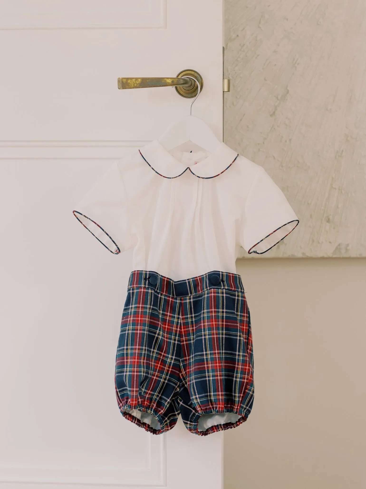 Navy Tartan Pablo Baby Boy Set