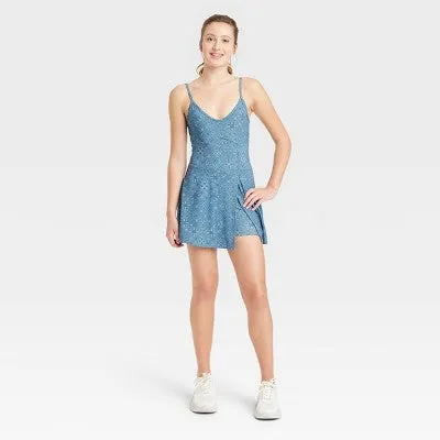 New - JoyLab Women's Corset Detail Athletic Active Dress with Shorts Pockets