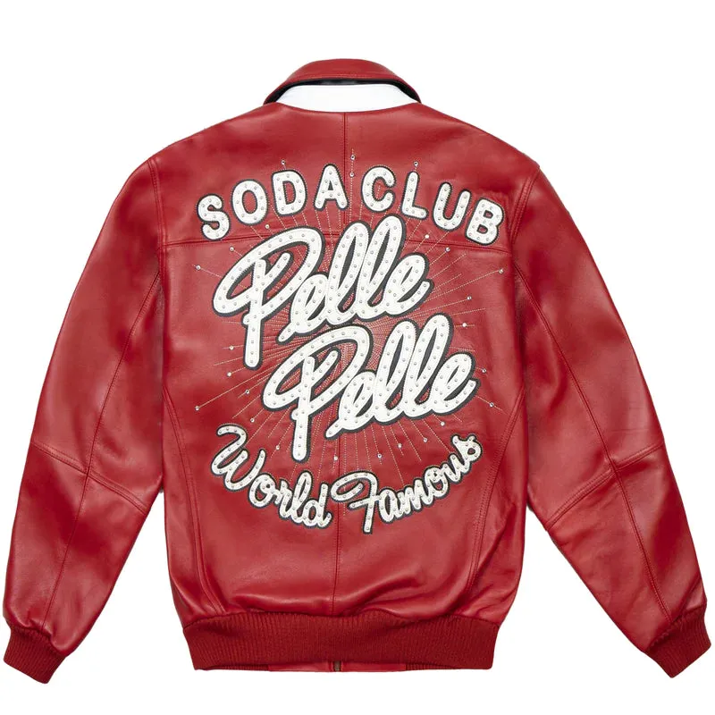 New Style Best Mens Pelle Pelle Soda Club World Famous Red Jacket | New Arrival For Sale