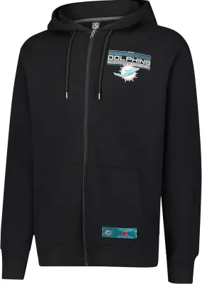 NFL Official Adults Super Soft Supreme Full Zip Hoodie Sweatshirt Jacket -  Warm Polyester Blend - Unisex|Miami Dolphins