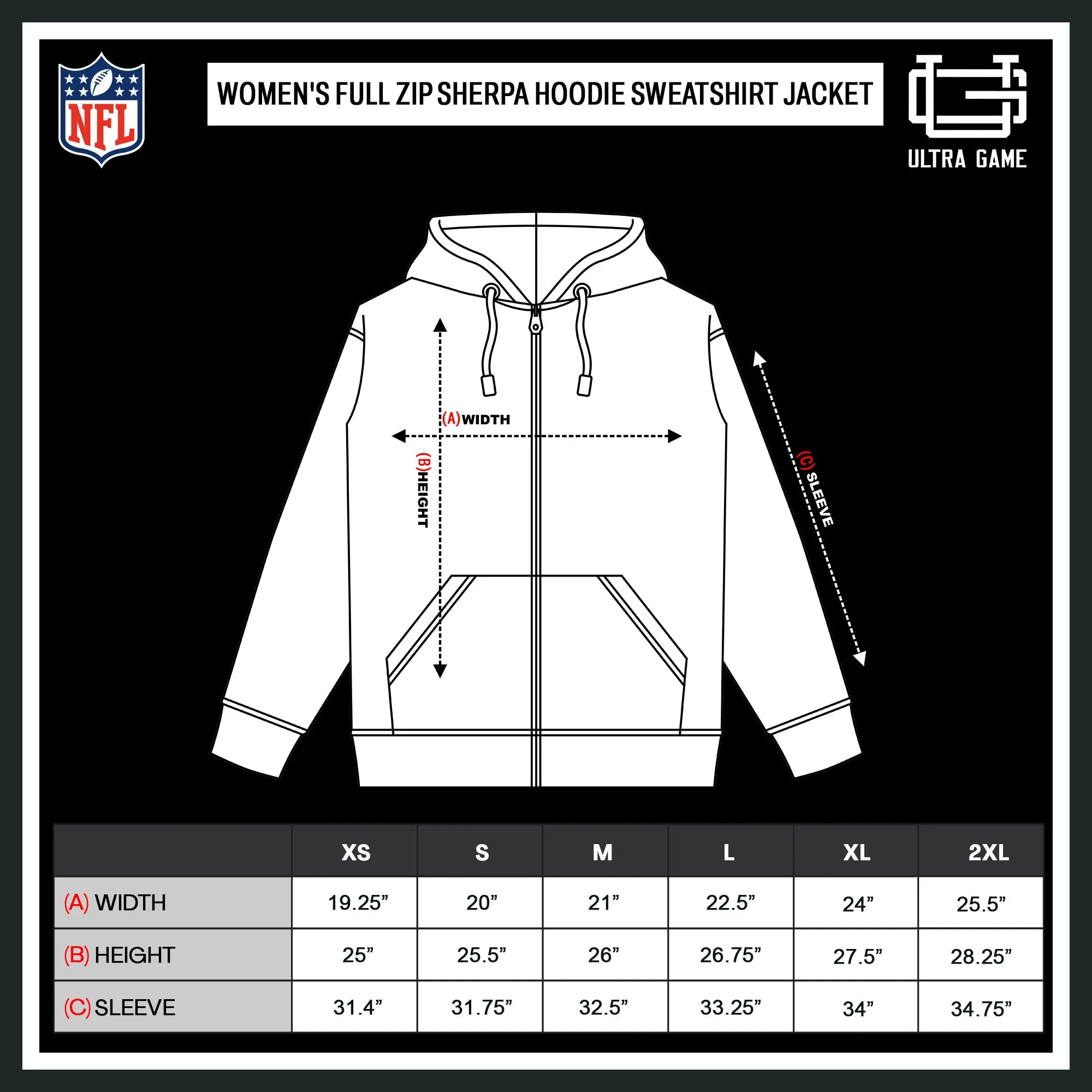 NFL Official Women's Full Zip Soft Sherpa Hoodie Sweatshirt Jacket|Green Bay Packers