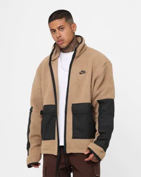 Nike Sportswear Sherpa Jacket Dark Driftwood/Black