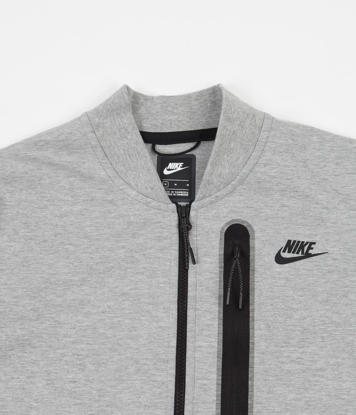 Nike Tech Fleece Bomber Jacket - Dark Grey Heather / Black