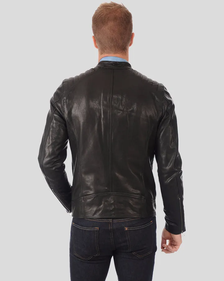 Noah Black Motorcycle Leather Jacket