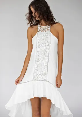 Noosa Lace Front High Low Hem Dress