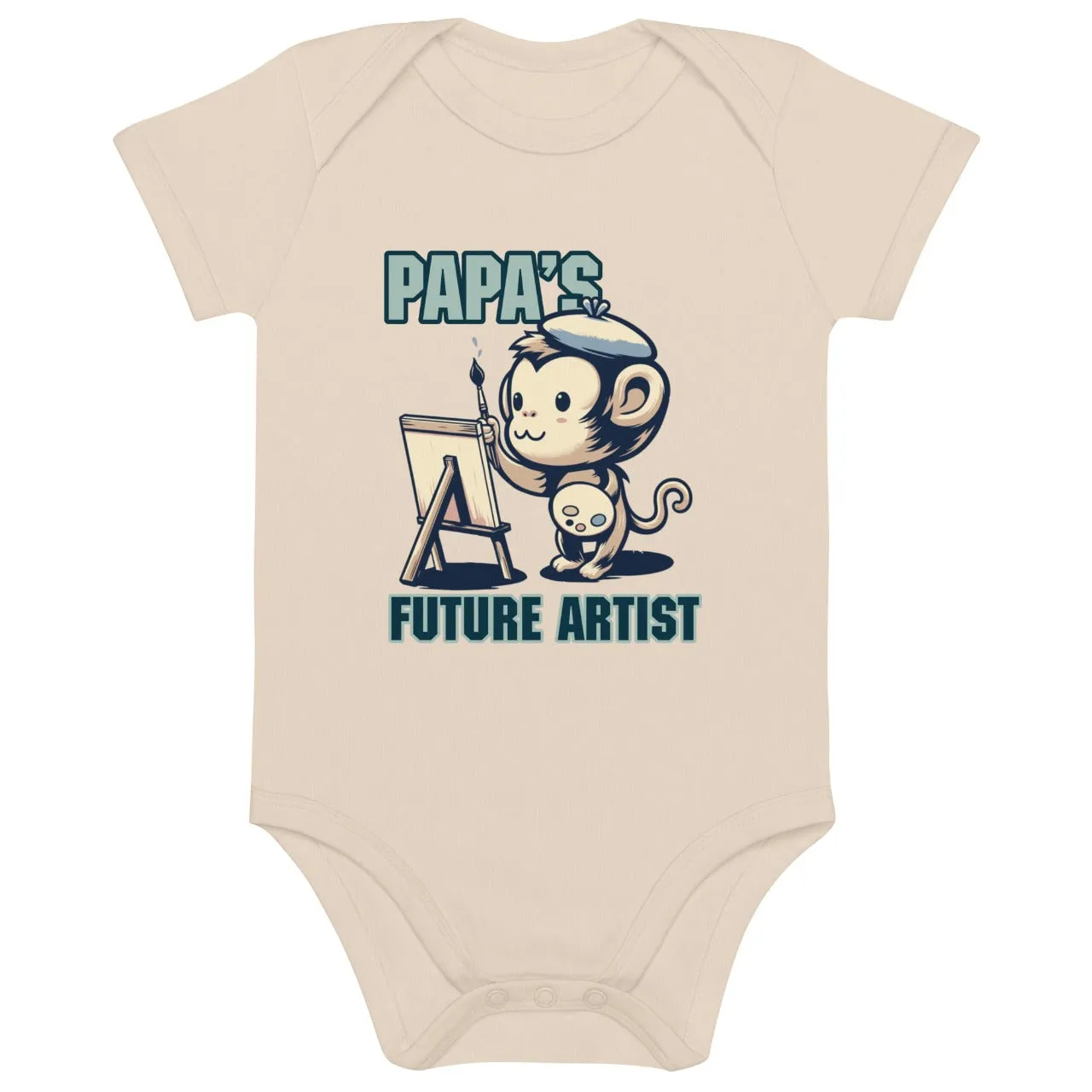 Organic Cotton Baby Bodysuit Papa's Future Artist