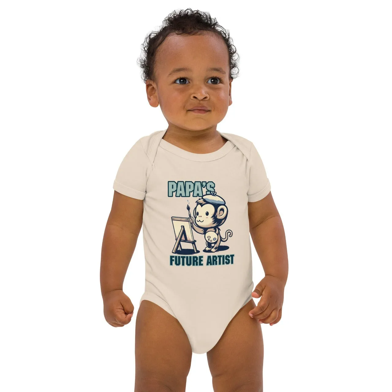 Organic Cotton Baby Bodysuit Papa's Future Artist