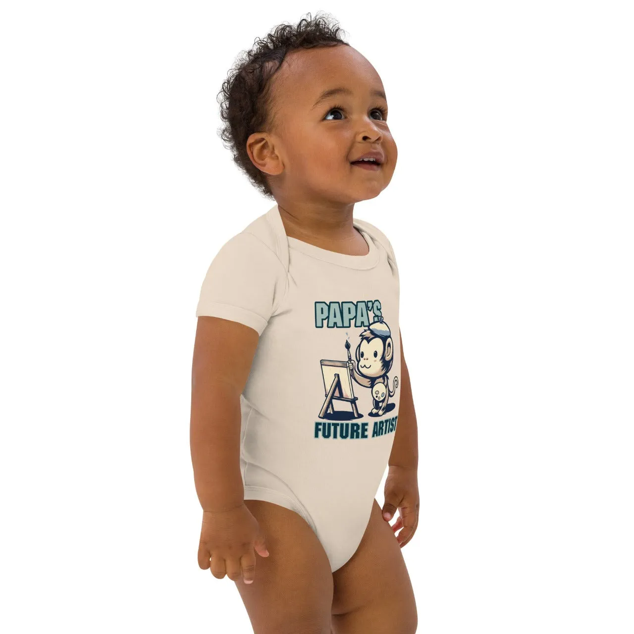 Organic Cotton Baby Bodysuit Papa's Future Artist